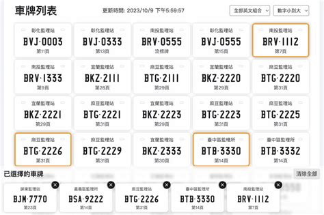 查詢時所輸入的車牌號碼與額外資料